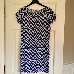 Lilly Pulitzer Navy Zigzag T-Shirt Dress